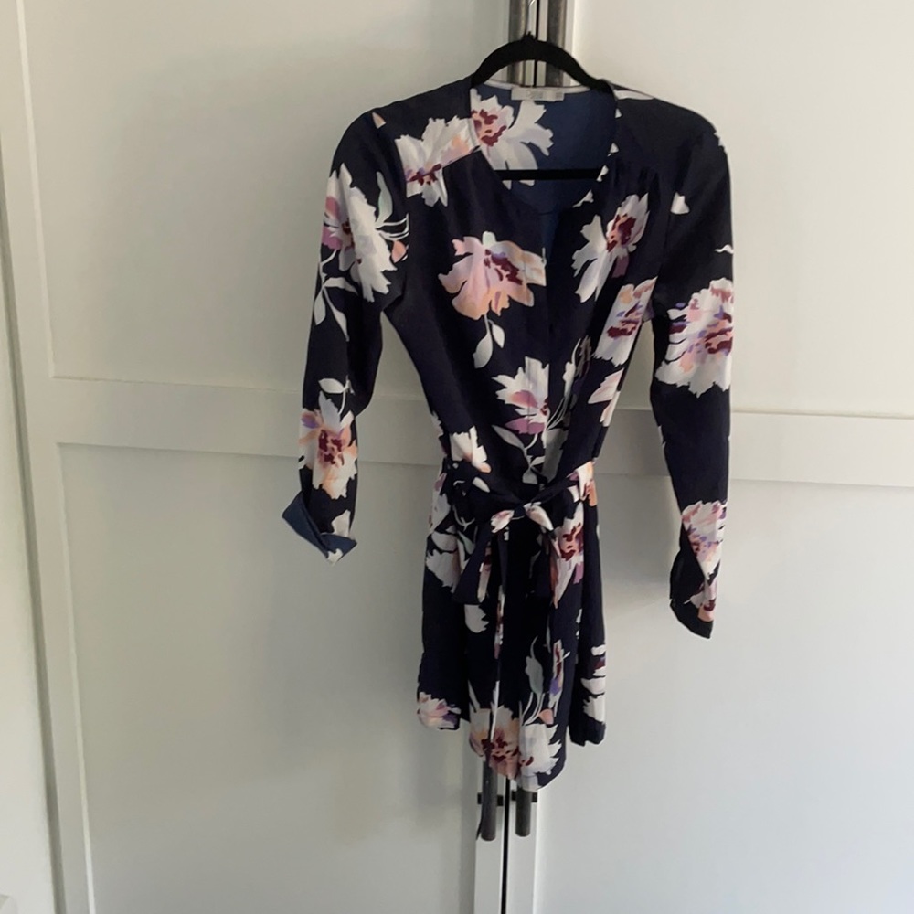 Floral long sleeve romper